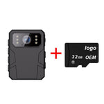 Small Camera Police Recorder with HD IPS Screen Wearable Portable Body Camera High Definition for Law Enforcement Security