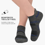 6 Pairs Men's Cotton Sports Ankle Socks Anti Odor Sweat Absorbent Breathable Outdoor Cycling Travel Athletic Short Socks Comfortable