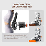 LinkMejor MAGICH003 High Back Ergonomic Chair Auto-Following Backrest Adjustable Headrest Seat Depth Adaptive Lower Back Support 100-300 lbs Height Capacity