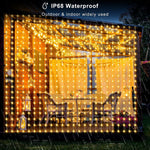 LinkMejor Smart RGB LED Curtain Light Strings Bluetooth APP Control Remote Control IP68 Waterproof Holidays Wedding Decorations