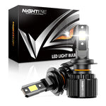 NightEye Auto Lighting A315-S4 2PCS Car LED Headlight Bulb 15,000LM/PAIR LED Front Headlamp 6500K White IP68 Waterproof