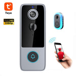 M21 1080P HD Tuya WiFi Video Doorbell Intelligent Night Vision 155° Wide Viewing 2-way Audio IP65 Waterproof 4000mAh Battery APP Remote Monitoring Visual Door Bell Supports PIR