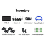 Tuya Wireless NVR WIFI IP Camera Kit 3.0MP HD 10.1-inch Screen EU Plug IP66 Waterproof Cameras H.265+ Night Vision Remote Access Security System 200m Transmission Distance