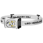 LinkMejor A40  Mini Sensor Headlamp with Spotlight & Floodlight Wave Sensing 3-Color Light, IP44 Waterproof USB-C Rechargeable Headlight for Camping Hiking Fishing