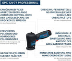 LinkMejor 12V-77 for BOSCH Cordless Random Orbital Sander 12V Brushless Motor 77mm Sanding Disc Professional Sanding Tool Woodworking Auto Refinishing