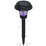 Elfeland Solar Powered Mosquito Killer Lawn Light Outdoor Zapper IP65 Waterproof UV Attraction & Electric Grid for Garden