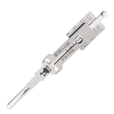 LinkMejor Extended HU101 V.3 2-In-1 Lock Opener Tool Stainless-Steel For Jaguar Fiesta Locksmith Repair