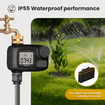 MOES 1-Outlet Water Timer IP55 Waterproof Brass Inlet Rotary Knob Button Control With LCD Display Screen Rain Delay Child Lock