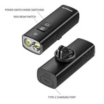 LinkMejor BR 1200 Lumens Bike Headlight 2500mAh IPX6 Waterproof Type-C Charging Front Lights for Outdoor Road Cycling Safety