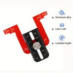 Aluminum Alloy Height Gauge Precision Measuring Tool Adjustable Depth Gauge for Table Saw Drill Press and Woodworking with Dual Metric and Imperial Scales Laser Etched Clear Markings