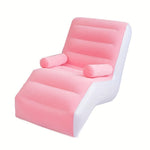 Xmund Folding Lazy Sofa Inflatable Lounge Chair Sofa Thickened Folds Compactly Gaming Lounger Air Bench For Leisure Bed Sleeping
