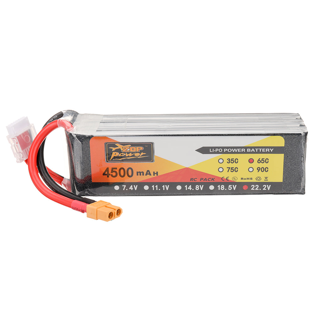 LinkMejor 22.2V 4500mAh 65C 6S LiPo Battery XT60 Plug for RC Drone