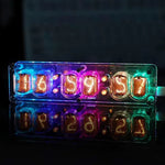 6-bit Glow Tube Clock IN-12 Nixie Clock with Tube Cool RGB Lights Computer Desktop Accessories No Need Soldering