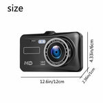 1080P HD Driving Recorder with 4-inch IPS Touch Screen Aluminum Alloy Material Front and Rear Dual Recording Dash Camera