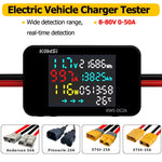 LinkMejor KWS-DC26 Battery Charger Tester Power Meter Voltmeter Ammeter DC 8-80V 50A LCD Screen Overvoltage Overcurrent Warning XT60 XT90 Anderson Connector Solar Electric Vehicle Motorcycle