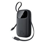 Baseus PPQD3-1022D 22.5W 73Wh 20000mAh Power Bank with Dual Integrated Cables LED Digital Display External Battery Power Supply with 2 Inputs & 4 Outputs Fast Charging for iPhone 16 16 Pro 15 14 13 Pro Max for Huawei Pura X for Xiaomi 15pro