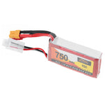 LinkMejor 7.4V 750mAh 95C 2S LiPo Battery XT30 JST Plug for RC Drone