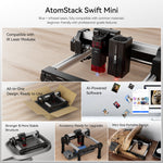 [US Direct]Refurbished ATOMSTACK SWIFT 3W Mini Diode Laser Engraver 135x145mm Processing Area WiFi Connection 10000mm/min Speed DIY Engraving Cutter