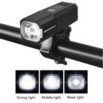 LinkMejor LED High Brightness Long-range Bicycle Headlight IPX4 Waterproof USB Charging 3 Light Modes Bike Front Light for MTB Night Riding Safety