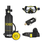 LinkMejor X4000Pro 1L Scuba Diving Tank Snorkel Equipment Leisure Outdoor Swimming Spare Oxygen Portable Capacity Use 10-20 Minute with Adapter Diving Goggles Strap Bag
