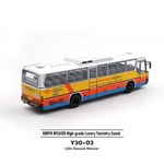 LinkMejor NORTH BFC6120 Y30-03 1/64 2.4G RWD RC Car Simulation Bus Citybus Alloy Body LED Light High Grade Luxury Touristry Electric Remote Control Vehicles Models Adult Children's Toys