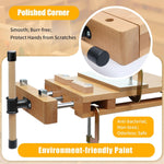 Portable Hardwood Workbench Beech Wood Frame Compact Size 20x11 Inches Stable Clamping Power Multifunctional Woodworking Vise