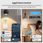 3 in 1 10A Tuya WiFi Smart Light Switch with Temperature Humidity Sensor LCD Display Scene Switch Timing Function APP & Voice Control with Alexa Google Home