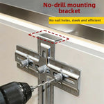 LinkMejor Stainless Steel Drawers Handle Locator Jig Woodworking Hardware Drilling Guide for Cabinet Doors Handle Installation