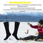 Dual-sided Heated Winter Cotton Socks for Men and Women USB Rechargeable Electric Heated Long Thermal Stockings for Outdoor Skating Skiing Hunting Fishing