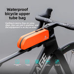 LinkMejor 2L Waterproof Bicycle Top Tube Bag Convenient Zipper Large capacity Bike Front Frame Bag with Bolt Belt for MTB Riding