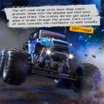 LinkMejor C8830 RTR 1/18 2.4G 4WD RC Car Off-Road Climbing Truck Full Proportional Control LED Light All Terrain Large Foot Dual Motors High Speed Vehicles Models Toys