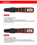 LinkMejor UT116A SMD Tester Meter Multimeter Rotatable Tweezer 3000 Counts Resistance Capacitance LED Diode Continuity DC Voltage