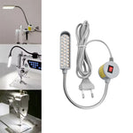 LinkMejor Work Light Magnetic Base 30 LinkMejor Beads 2W AC 110 220V Flexible Gooseneck Lamp for Drill Press Sewing Machine Workshop Lighting