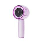 100 Levels Portable Handheld Fan with LED Colorful Light USB Rechargeable Transparent High Speed Cooling Fan Small Mini Desktop Fan