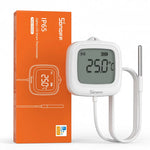 LinkMejor SNZB-02LD Zigbe LCD Smart Thermometer with Probe IP65 Waterproof for Fridge Pool Fish Tank Wine Cellar via ZBBridge-P
