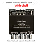 ZK-ST21 2.1 Channel Bluetooth Amplifier Board 100W+100W+200W Subwoofer TPA3221 Support Bluetooth AUX U Disk Sound Card