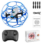 LinkMejor YL16 Competition Racing Flying Football Drone Removable 2 Batteries Design Altitude Hold Mode Gradient Lighting Grid Full Protection Child Gift Toys RC Quadcopter RTF