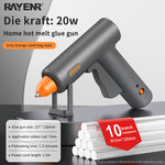LinkMejor Home Hot Melt Glue Gun 20W 110V-240V Quick Preheat 7mm Sticks Aluminum Alloy Nozzle Compact Design 30PCS/60PCS Optional Glue Sticks