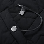 LinkMejor 35 Areas Electric Heated Vest 5-control USB/DC Charging Unisex Washable Outdoors Winter Warm Heating Clothing