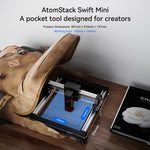 [US Direct]Refurbished ATOMSTACK SWIFT 3W Mini Diode Laser Engraver 135x145mm Processing Area WiFi Connection 10000mm/min Speed DIY Engraving Cutter