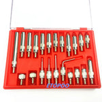LinkMejor 22PCS M2.5 Thread Tip For Dial & Test Indicators Steel Dial Indicator Point Set