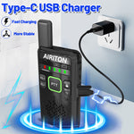 1/2Pcs LinkMejor AI-M9 Walkie Talkies UHF Type-C Rechargeable Long Range Battery Display VOXHands Free Two-way Ham Radios