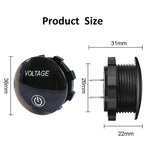 LinkMejor Digital Voltmeter 12V Waterproof Voltmeter Battery Tester with Digital Touch Display Panel for Car and Marine