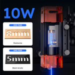 iKier X10 Pro Upgraded 10W Laser Engraving Machine Laser Engraver with Gen2 Spot Compression Technology for Wood and Metal Dark Acrylic Glass