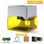 [EU/US/BR Direct] TWO TREES TS1 Mini Laser Engraver Machine 3W 80x80mm Engraving Area Desktop CNC Engraving for Wood Leather Plastic Offline Operation with Safety Goggles Lightburn Compatible DIY Craft Tool