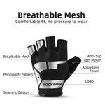 LinkMejor Half Finger Cycling Gloves Shockproof Wear Resistant Breathable MTB Road Bicycle Gloves Men Women Sports Bike Equipment