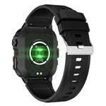 QX11 1.96inch HD Screen bluetooth Call Heart Rate Blood Pressure Blood Oxygen Monitor Sleep Monitoring Breathing Exercise Female Menstrual Cycle 100+ Sport Modes Music Playback 3ATM Waterproof Smart Watch