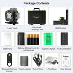 Huepar S04CG 4D 16 Line Laser Level Self-Leveling LCD Screen Bluetooth Connectivity Rechargeable Battery IP54 Waterproof Type-C Charging
