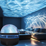 LinkMejor Ocean Wave Projector LinkMejor Night Light USB Rechargeable Ripple Atmosphere Lamp for Bedroom, Home Theater, Room Decoration, Holiday Gift, Wedding