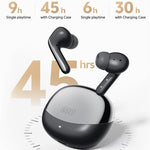 QCY MeloBuds N60 ANC In-ear Earbuds Double Drivers bluetooth 6.0 Earphone -56dB Active Noise Cancelling 6-Mics Hi-Res Audio Sports Headphones